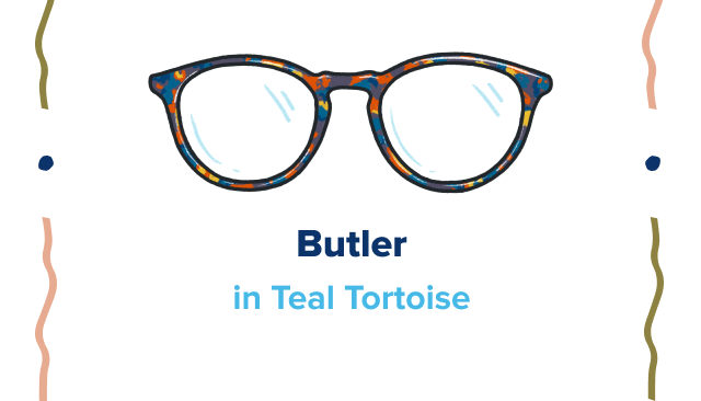 Butler in Teal Tortoise