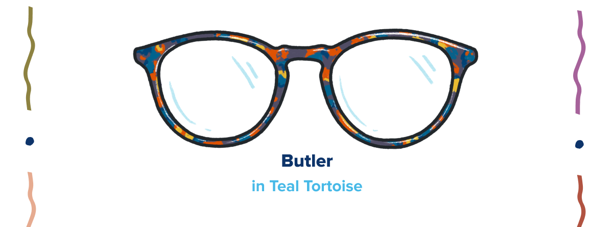 Butler in Teal Tortoise